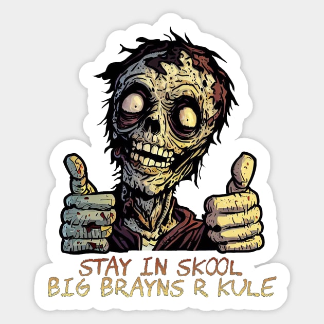 Self-serving zombie. Sticker by Sifs Store